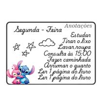Lousa Magnética Geladeira A4 Pg01 Cor Branco Stitch e Angel