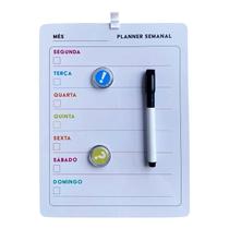Lousa Magnética Planner Semanal Com Imã E Caneta Com Apagador Planejamento Semanal Lousa Magnética Planner Semanal Com Imã E Caneta Com Apagador Planejamento Semanal