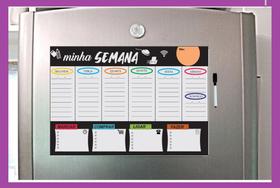 Lousa Magnética Porta recados planner de geladeira com caneta apagadora