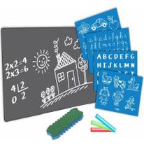Lousa para escrita infantil kit completo para alfabetização de crianças kids números desenho letras