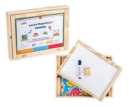 Lousa Pedagógica Madeira Magnética Imantada Dupla Cognitiva