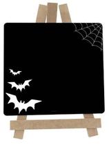Lousa Preta Morcego Halloween Quadro Decorativo Escrever