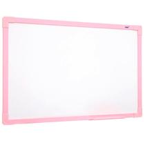 Lousa Quadro Branco 40x30cm Soft Rosa + 4 Canetas e Apagador