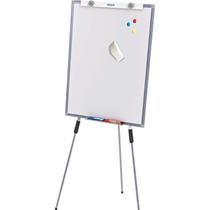 Lousa Quadro Branco Flip Chart Office Magnético 90x67cm Alumínio Porta Bloco de Papel Tripé Retrátil - Stalo