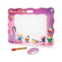 Lousa quadro branco infantil branca de neve em madeira com caneta e apagador junges Lousa quadro branco infantil branca de neve em madeira com caneta e apagador junges