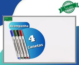 Lousa Quadro Branco Moldura De Aluminio 100x70 cm + CANETAS E APAGADOR Lousa Quadro Branco Moldura De Aluminio 100x70 cm + CANETAS E APAGADOR