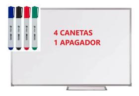 Lousa Quadro Branco Moldura De Aluminio 100x70 Cm - Com Canetas e Apagador Lousa Quadro Branco Moldura De Aluminio 100x70 Cm - Com Canetas e Apagador
