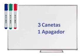 Lousa Quadro Branco Moldura De Aluminio 70x50 Cm + CANETAS E APAGADOR Lousa Quadro Branco Moldura De Aluminio 70x50 Cm + CANETAS E APAGADOR