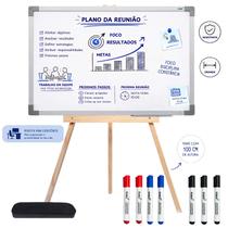 Lousa Quadro Branco UV Multiuso Para Anotações Decoração Promoções 90x60 Com Tripé e 7 Canetas Lousa Quadro Branco UV Multiuso Para Anotações Decoração Promoções 90x60 Com Tripé e 7 Canetas