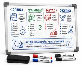 Lousa Quadro Branco UV Multiuso Para Home Office Reuniões Notas 40x60cm com Apagador 4 Canetas Lousa Quadro Branco UV Multiuso Para Home Office Reuniões Notas 40x60cm com Apagador 4 Canetas