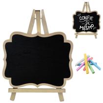 Lousa Quadro Decorativo Com Tripé para Recados 35x30cm