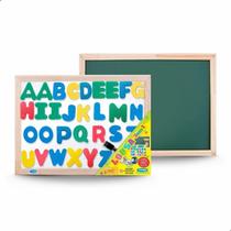 Lousa Quadro Magnético Infantil Alfabeto 3 em 1 ABC 40x30cm