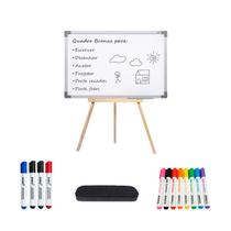 Lousa Quadro Multifuncional Escolar Escritório 90x60 Com Tripé 100cm 12 Canetas Apagador