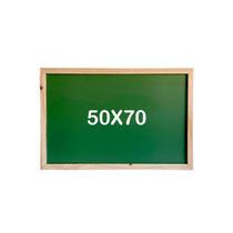 Lousa Quadro Negro Escolar Clássico Verde 50X70 Giz Didático Sala De Aula Anotações Moldura Madeira