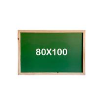 Lousa Quadro Negro Escolar Clássico Verde 80x100 Giz Didático Sala De Aula Anotações Moldura Madeira