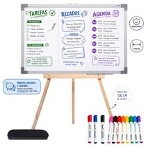Lousa Quadro Para Menu Promoções Recepção Pedidos 90x60 Com Tripé 100cm 12 Canetas