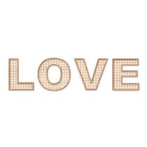 Love - 4 Letras Alfabeto 30 Cm Palha Indiana Rattan Em Mdf - Cutmania