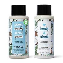 Love Beauty and Planet Volume and Bounty Thickening Shampoo and Conditioner For Hair Volume and Fine Hair Care Coconut Water & Mimosa Flower, Paraben Free, Silicone Free, and Vegan 13.5 oz 2 count