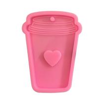 Love Coffee Cup Keychain Resin Casting Mold Mold Heart Keychain Resin Mold DIY Craft Pendant Silicone Mould - Rosa