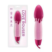 Love rouser - Vibrador recarregável em silicone com língua 15cm Rosa