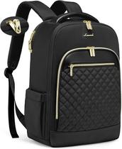 LOVEVOOK Mochila Feminina para Laptop 17" Aprovada para Viagem (Preto)
