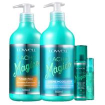 Lowell Cacho Magico Shampoo 500g Creme Modelador 500g Fluido 200ml e Oleo 60ml