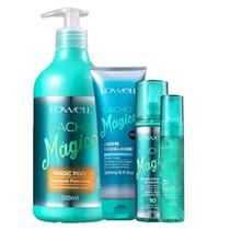 Lowell Cacho Magico Shampoo 500ml Creme Modelador 240ml Fluido 200ml e Oleo 60ml