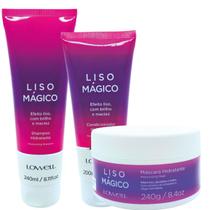 Lowell Liso Magico Shampoo, Condicionador e Mascara 240g Lowell Liso Magico Shampoo, Condicionador e Mascara 240g