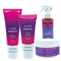 Lowell Liso Magico Shampoo, Condicionador, Mascara e Fluido 200ml Lowell Liso Magico Shampoo, Condicionador, Mascara e Fluido 200ml