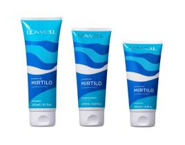 Lowell Mirtilo Shampoo Condicionador E Leave-in Protetor Térmico Tratamento Para Todos Os Tipos De Cabelos Hidratação Promove Brilho Intenso E Maciez