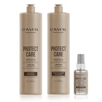 Lowell Protect Care Shampoo 1lt Condicionador 1000ml e Oleo 30ml