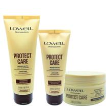 Lowell Protect Care Shampoo 240ml Condicionador 200ml e Mascara