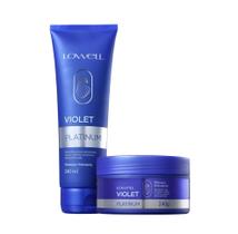 Lowell Violet Platinum Shampoo E Máscara Neutraliza Tons Amarelados Alaranjados Matiza Promovendo Hidratação E Brilho Intenso