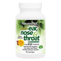 Lozenge Natures Plus para adultos (ouvido, nariz e garganta) com probióticos K12