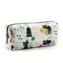 LParkin Bonito Gato Lápis Case Gatos e Fios Tricô Noção Bolsa Gatinho Maquiagem Saco Presente para Amantes de Gato Lápis Bolsa Pequenos Cosméticos Saco Kawaii Caixa Gadget Saco Estacionário