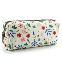 LParkin Floral de Grande Capacidade Flor Lona Lápis Case Professor Presente Gadget Caneta Bolsa Bolsa Papelaria Caso Maquiagem Cosmética Estudante Bag Box