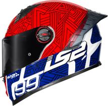 Ls2 Capacete Ff358 Pro Tiempo Branco/Vermelho/Azul Ls2 Capacete Ff358 Pro Tiempo Branco/Vermelho/Azul