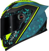 Ls2 Capacete Ff358 S Striker Azul/Amarelo Fluorescente