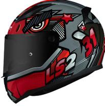 Ls2 capacete rapid ff353 khan grey/red