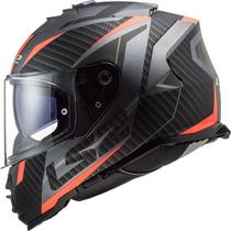 Ls2 capacete storm ff800 racer matte tit/fluo orange 62/xl