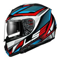 Ls2 capacete vector evo ff397 rider blue/red 56/s