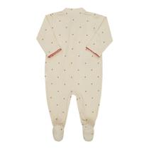 Lt18171 macacão de bebê longo em malha conforto com zíper, bordados e picueta crochê Lt18171 macacão de bebê longo em malha conforto com zíper, bordados e picueta crochê