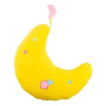 Lua Amarela de Pelúcia Estampa Bordada 23x20cm