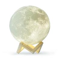 Lua Cheia 3d Led Abajur Luminária 12cm Lampada + Suporte