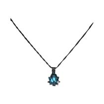 Lua Feminina Flor De Lótus Em Forma Luminosa Brilhando No Escuro Pingente Colar Yoga Budismo Jóias