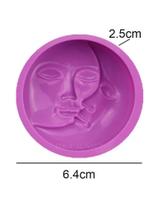 Lua sol rosto Molde silicone Vela sabonete artesanal Lua sol rosto Molde silicone Vela sabonete artesanal