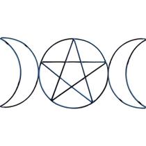 Lua Tríplice - Pentagrama Da Deusa Tríplice Em Ferro 15X30