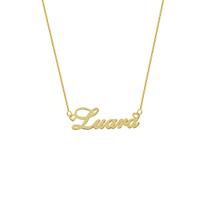 Luara colar de nome folheado a ouro 18k