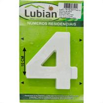 Lubian Numero 3D Branco Abs 4 10Cm