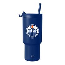 Lubrificador Tumbler Simple Modern NHL Edmonton 900ml - com Tampa e Canudo Lubrificador Tumbler Simple Modern NHL Edmonton 900ml - com Tampa e Canudo